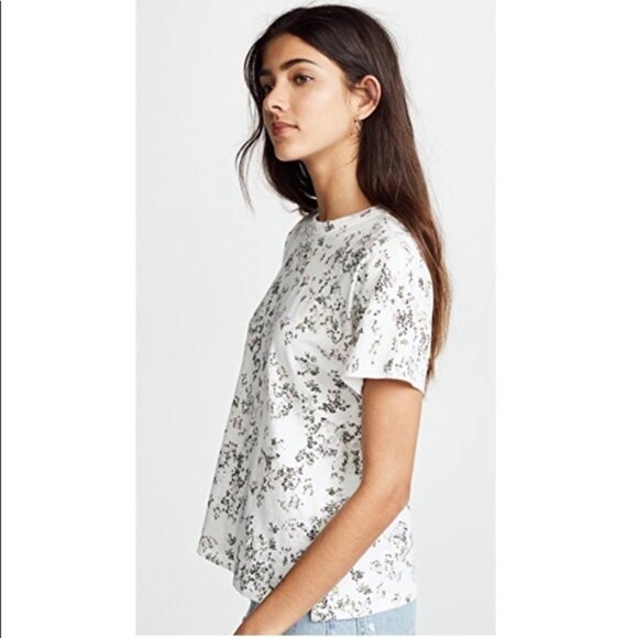 Rag and Bone New York Pima Cotton Floral Short Sleeve Tee T-shirt Top - Picture 2 of 16
